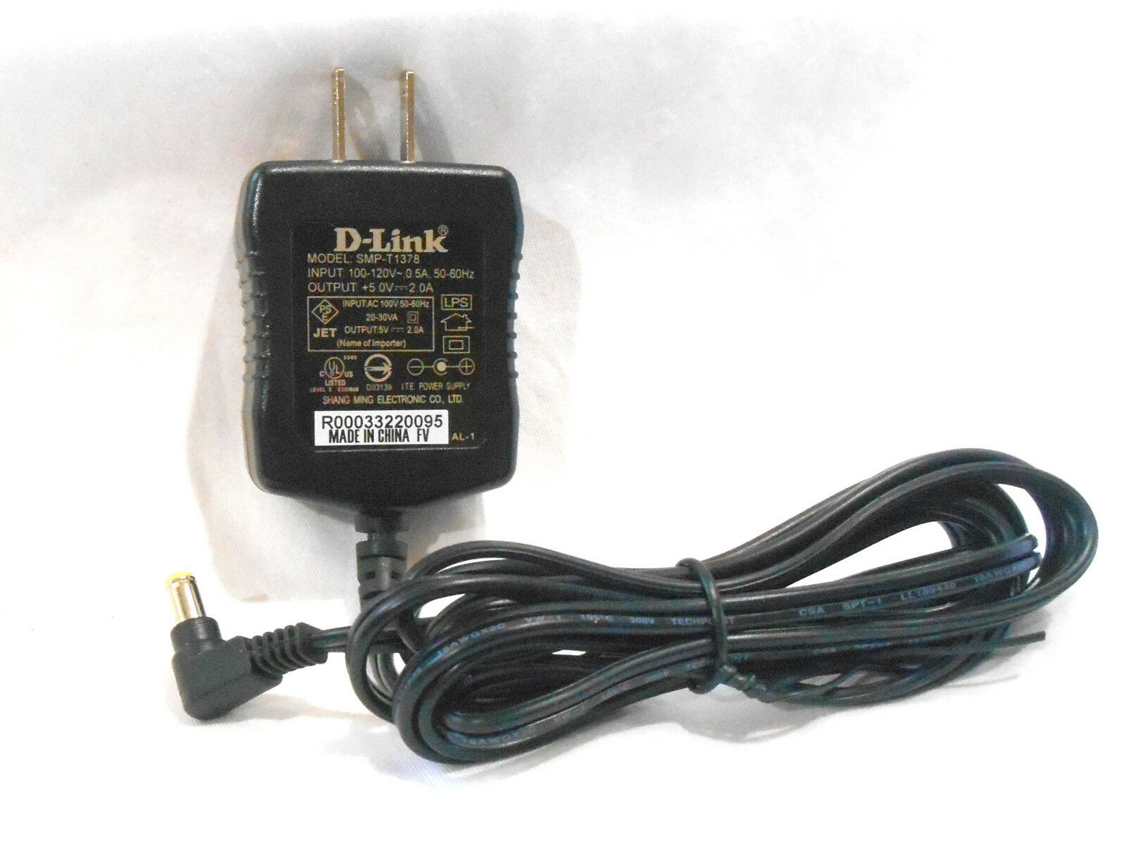 *Brand NEW* D-link SMP-T1378 5V 2.0A FOR DI-524 AD-12S05 DI-624 Wireless Router AC Power Adapter Free shipping